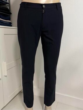 John Varvatos Men’s Navy Blue Slim Fit Dress Pants Smart Trousers Size 32R